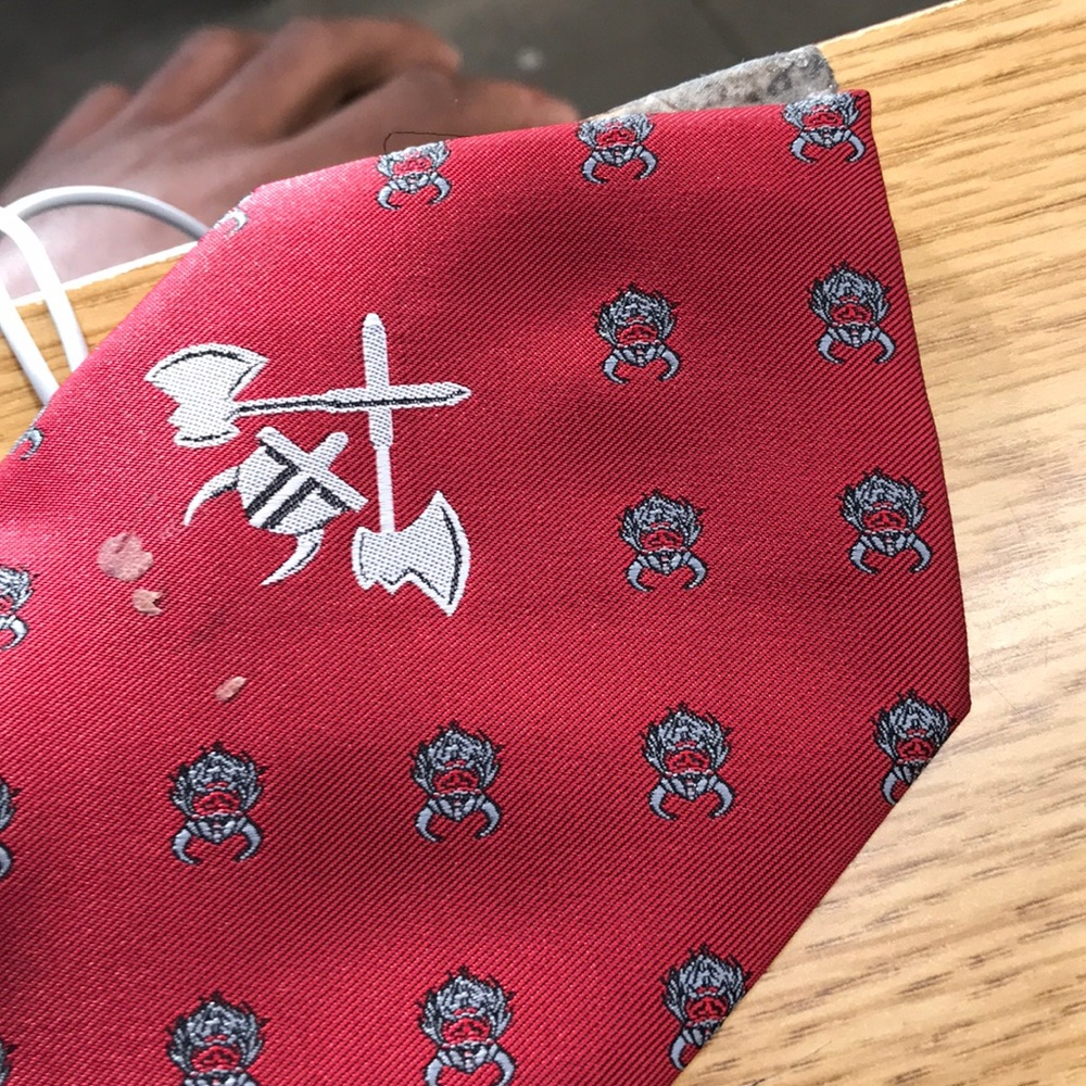 Brand new Red white and black tie